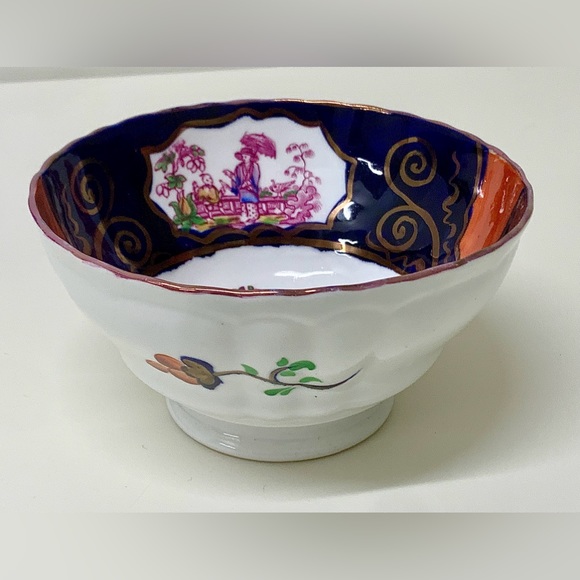 1830s Vintage Gaudy Welsh CHINOISSERIE Lustre Staffordshire Waste/Slop Bowl - Picture 2 of 15